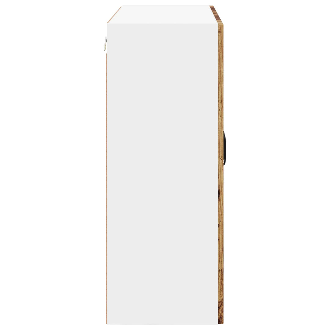 Væglågskab LUCCA Gammelt træ 80 x 31 x 80 cm Konstrueret træ