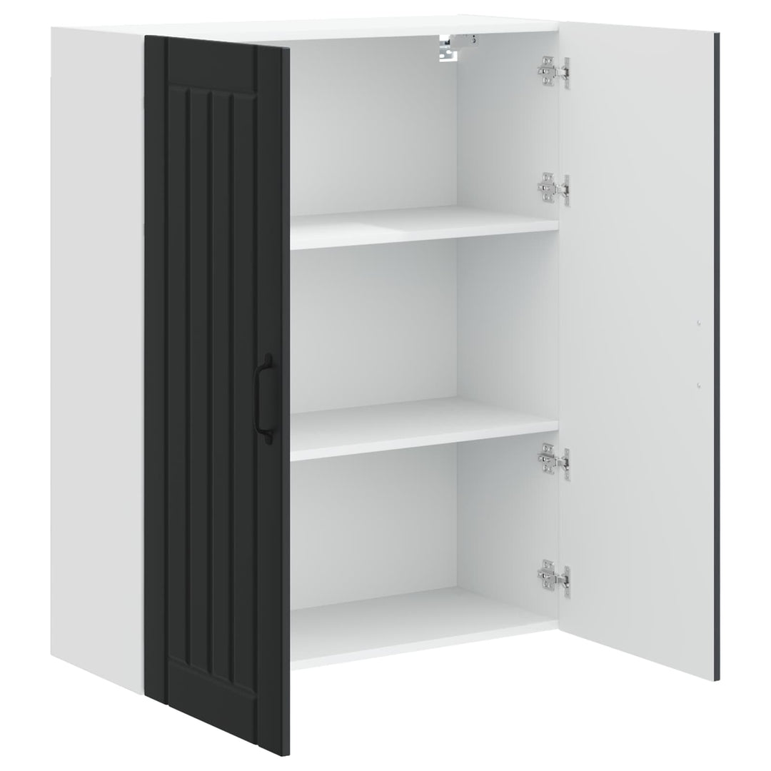 Vægskab LUCCA Sort 80 x 31 x 100 cm Konstrueret træ