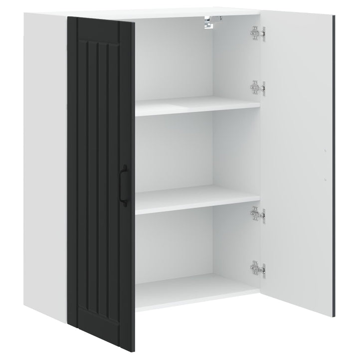 Vægskab LUCCA Sort 80 x 31 x 100 cm Konstrueret træ