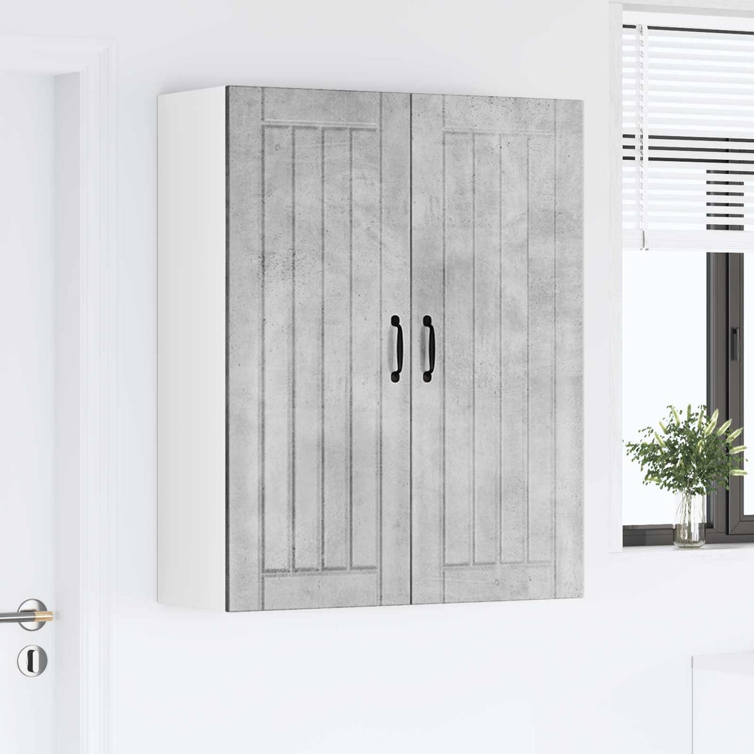 Vægskab LUCCA Betongrå 80 x 31 x 100 cm Konstrueret træ