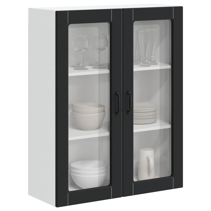 Væglågskab LUCCA Sort 80 x 31 x 100 cm Konstrueret træ