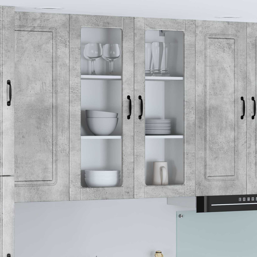 Væglågskab LUCCA Betongrå 80 x 31 x 100 cm Konstrueret træ