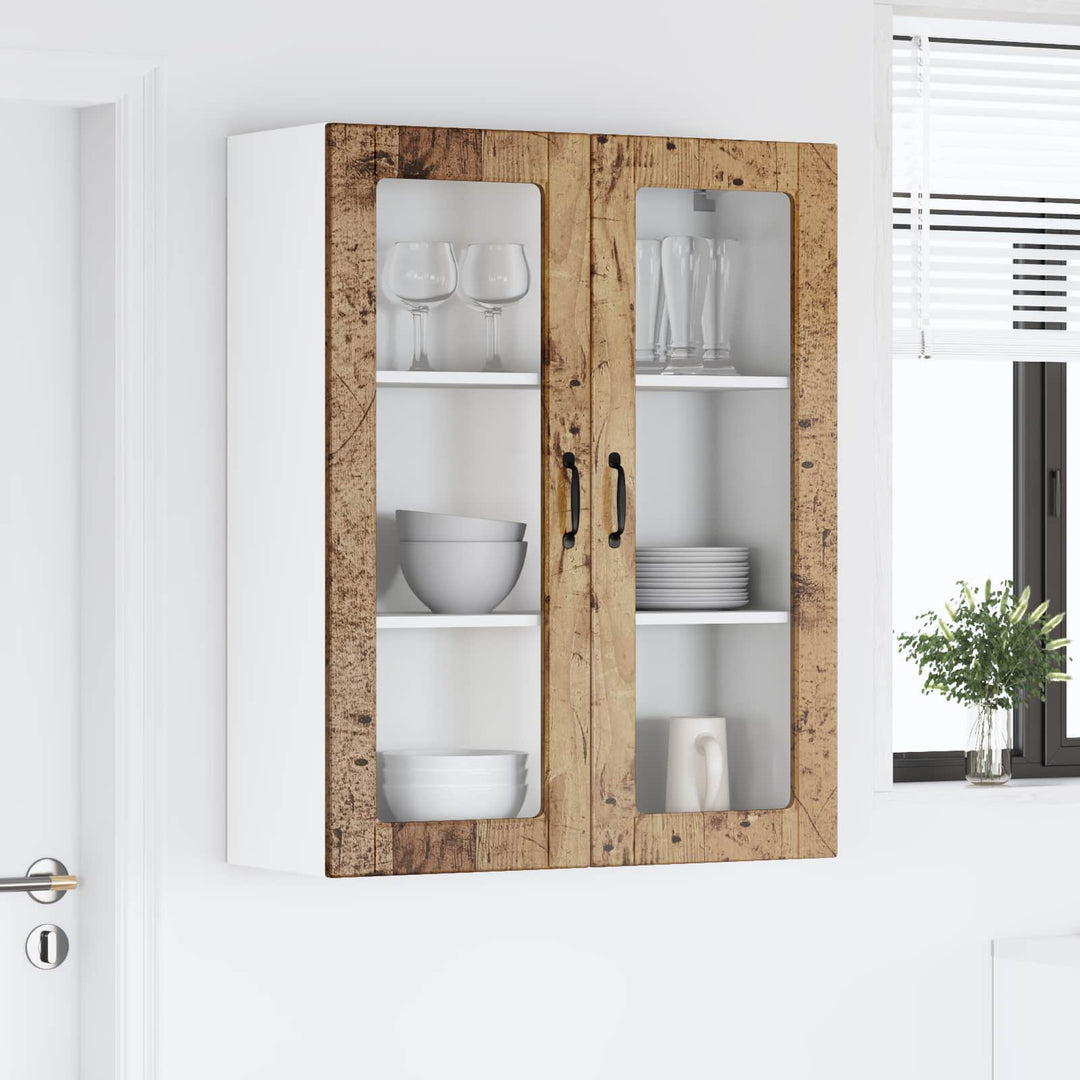 Væglågskab LUCCA Gammelt træ 80 x 31 x 100 cm Konstrueret træ