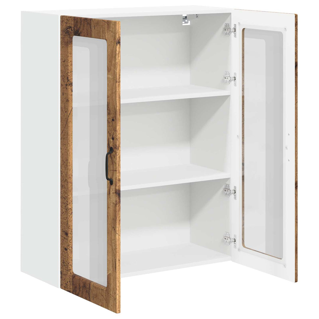 Væglågskab LUCCA Gammelt træ 80 x 31 x 100 cm Konstrueret træ