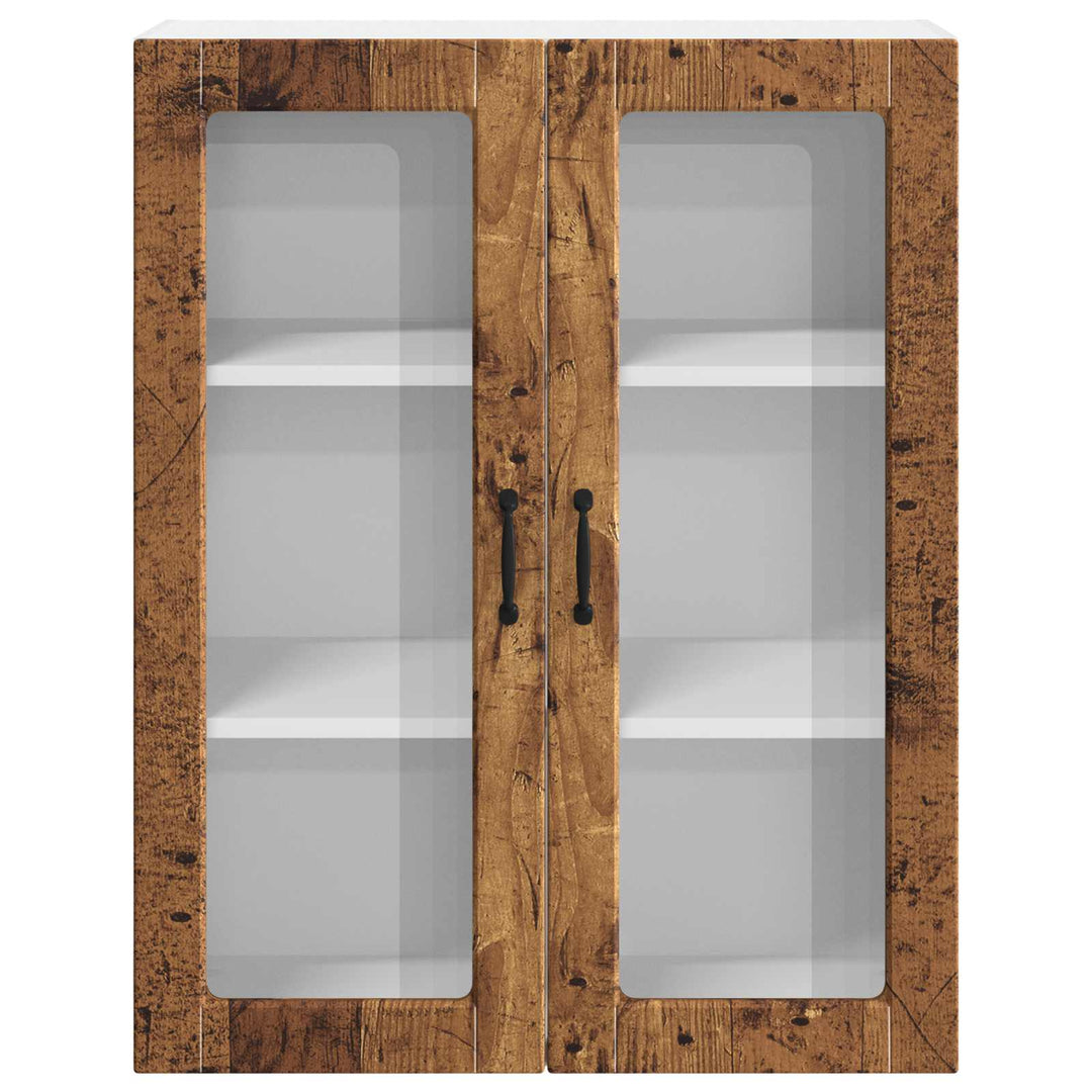 Væglågskab LUCCA Gammelt træ 80 x 31 x 100 cm Konstrueret træ