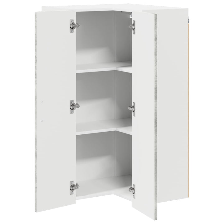 Væg hjørneskab LUCCA Betongrå 57 x 57 x 100 cm Konstrueret træ