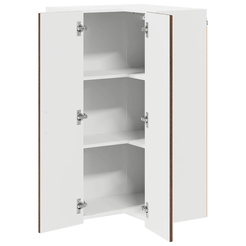Væg hjørneskab LUCCA Brunt eg 57 x 57 x 100 cm Konstrueret træ