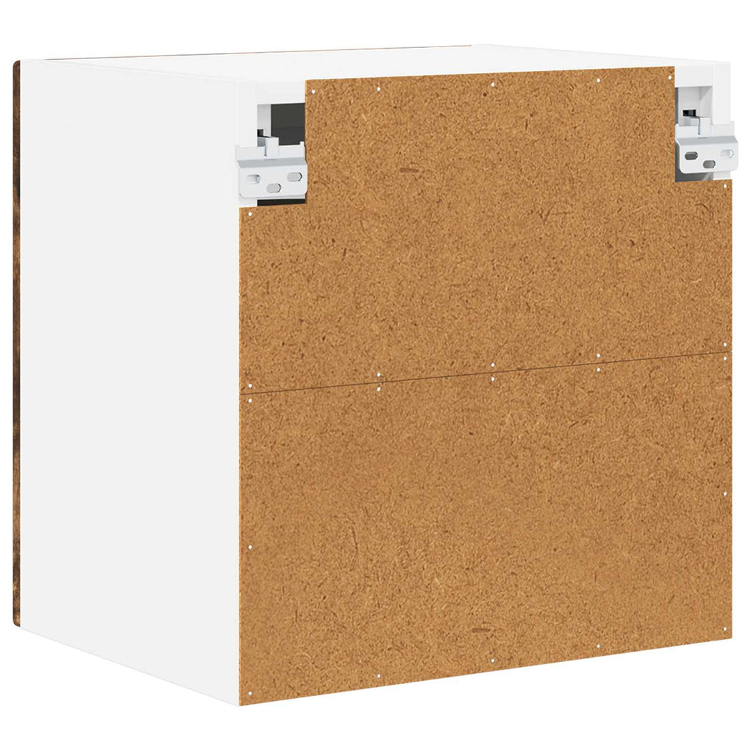 Vægglas skab PORTO 2 pcs Røget eg 40 x 31 x 40 cm