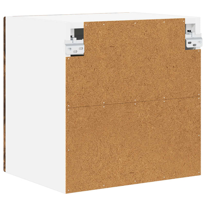 Vægglas skab PORTO 2 pcs Røget eg 40 x 31 x 40 cm