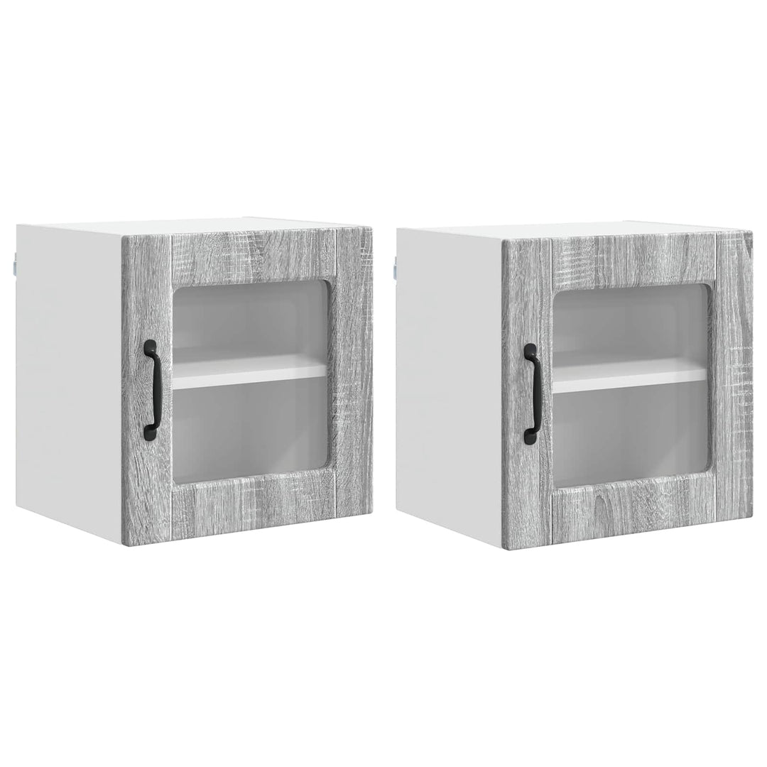 Væglampe Skab PORTO 2 pcs Grå Sonoma 40 x 31 x 40 cm