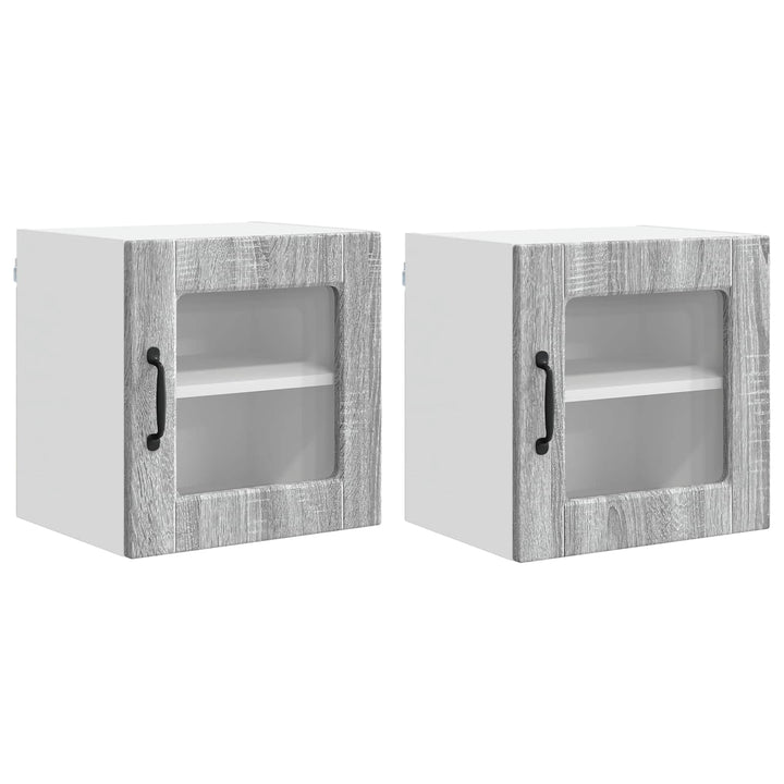 Væglampe Skab PORTO 2 pcs Grå Sonoma 40 x 31 x 40 cm