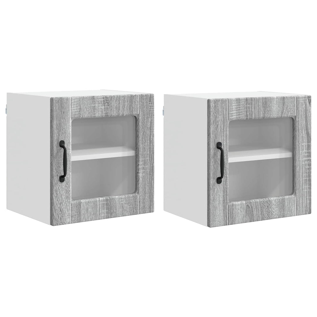 Væglampe Skab PORTO 2 pcs Grå Sonoma 40 x 31 x 40 cm