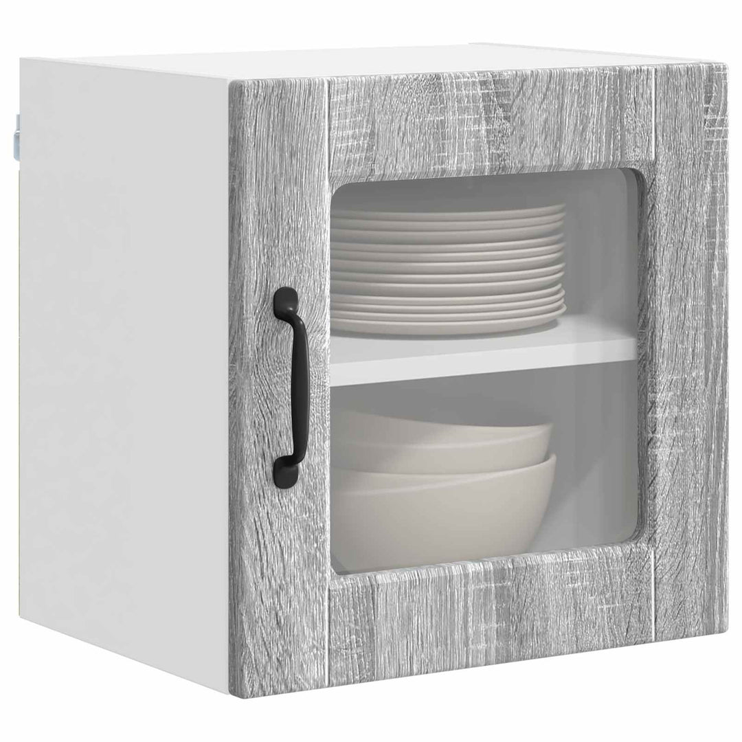 Væglampe Skab PORTO 2 pcs Grå Sonoma 40 x 31 x 40 cm
