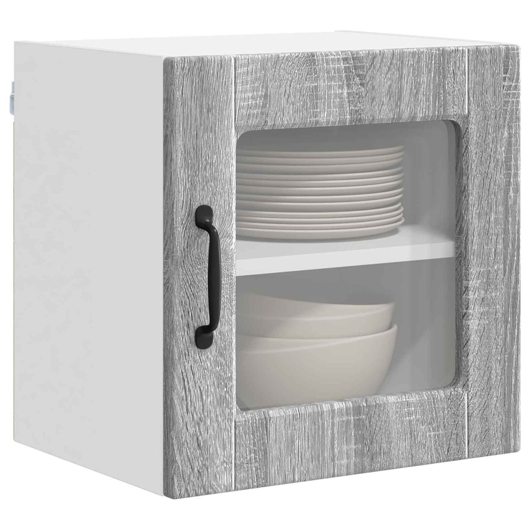 Væglampe Skab PORTO 2 pcs Grå Sonoma 40 x 31 x 40 cm