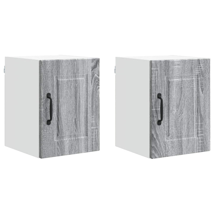 Vægskab PORTO 2 pcs Grå Sonoma 30 x 31 x 40 cm Konstrueret træ