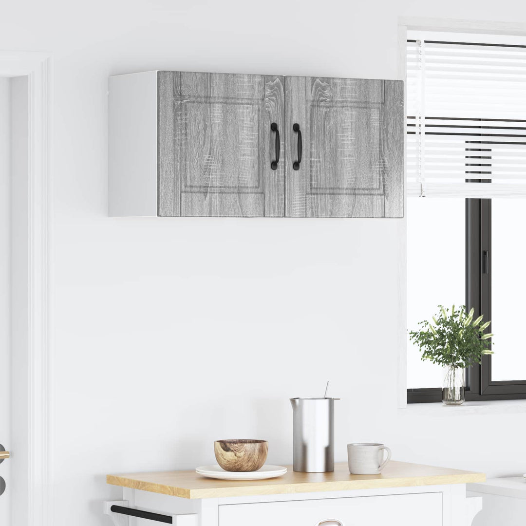 Vægskab PORTO 2 pcs Grå Sonoma 40 x 31 x 40 cm Konstrueret træ