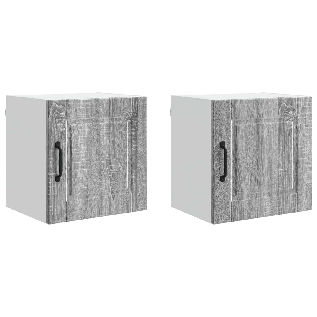 Vægskab PORTO 2 pcs Grå Sonoma 40 x 31 x 40 cm Konstrueret træ