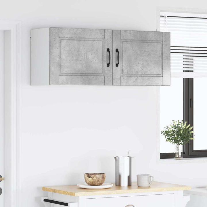 Vægskab PORTO 2 pcs Beton Grå 50 x 31 x 40 cm Konstrueret træ