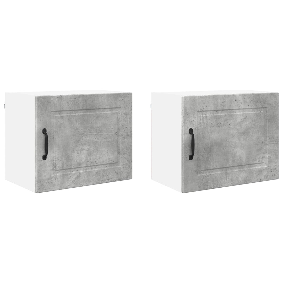 Vægskab PORTO 2 pcs Beton Grå 50 x 31 x 40 cm Konstrueret træ