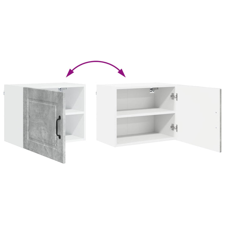 Vægskab PORTO 2 pcs Beton Grå 50 x 31 x 40 cm Konstrueret træ