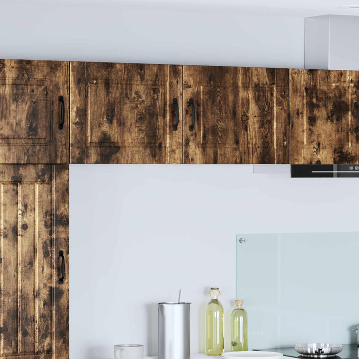 Vægskab PORTO 2 pcs Røget eg 50 x 31 x 40 cm Konstrueret træ