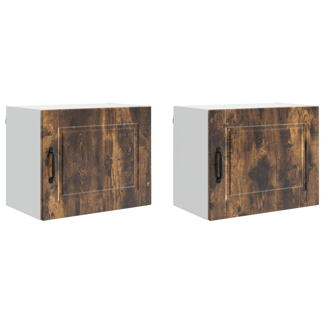 Vægskab PORTO 2 pcs Røget eg 50 x 31 x 40 cm Konstrueret træ