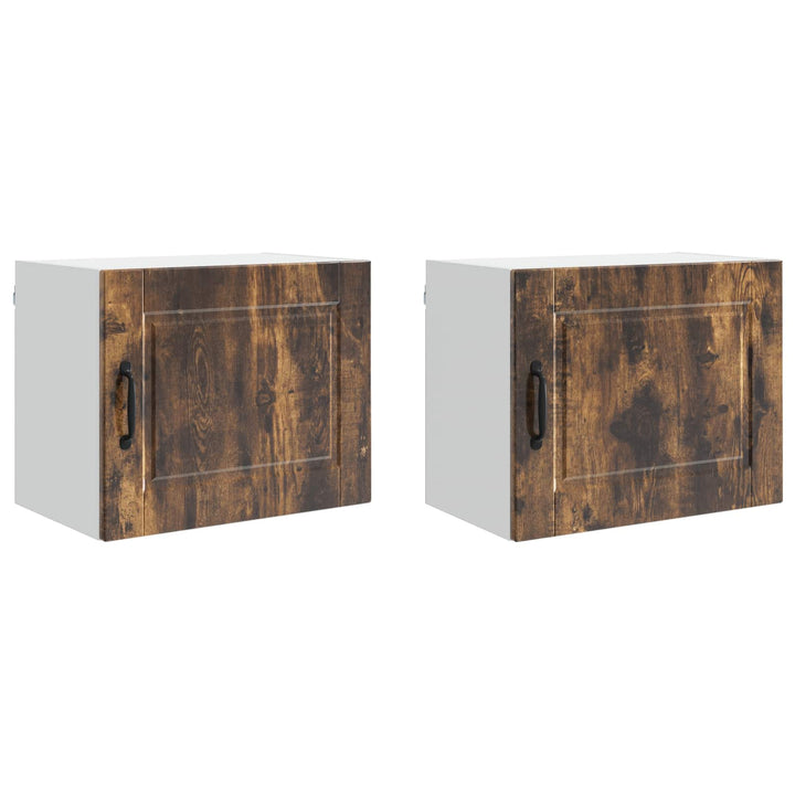 Vægskab PORTO 2 pcs Røget eg 50 x 31 x 40 cm Konstrueret træ