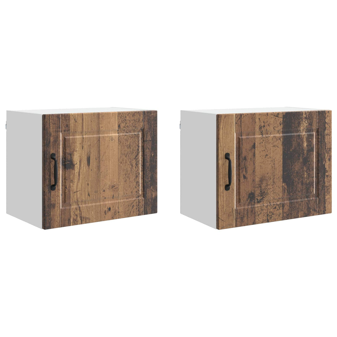Vægskab PORTO 2 pcs Gammelt træ 50 x 31 x 40 cm Konstrueret træ