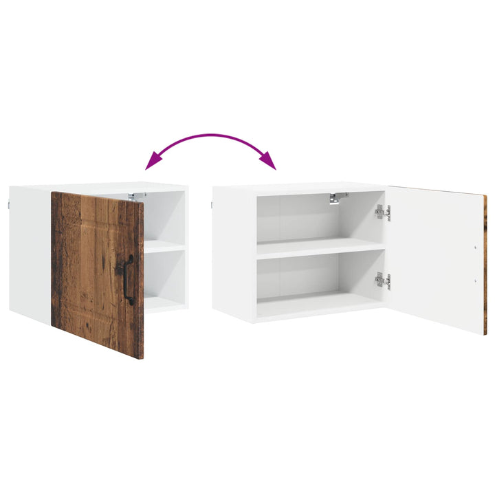 Vægskab PORTO 2 pcs Gammelt træ 50 x 31 x 40 cm Konstrueret træ