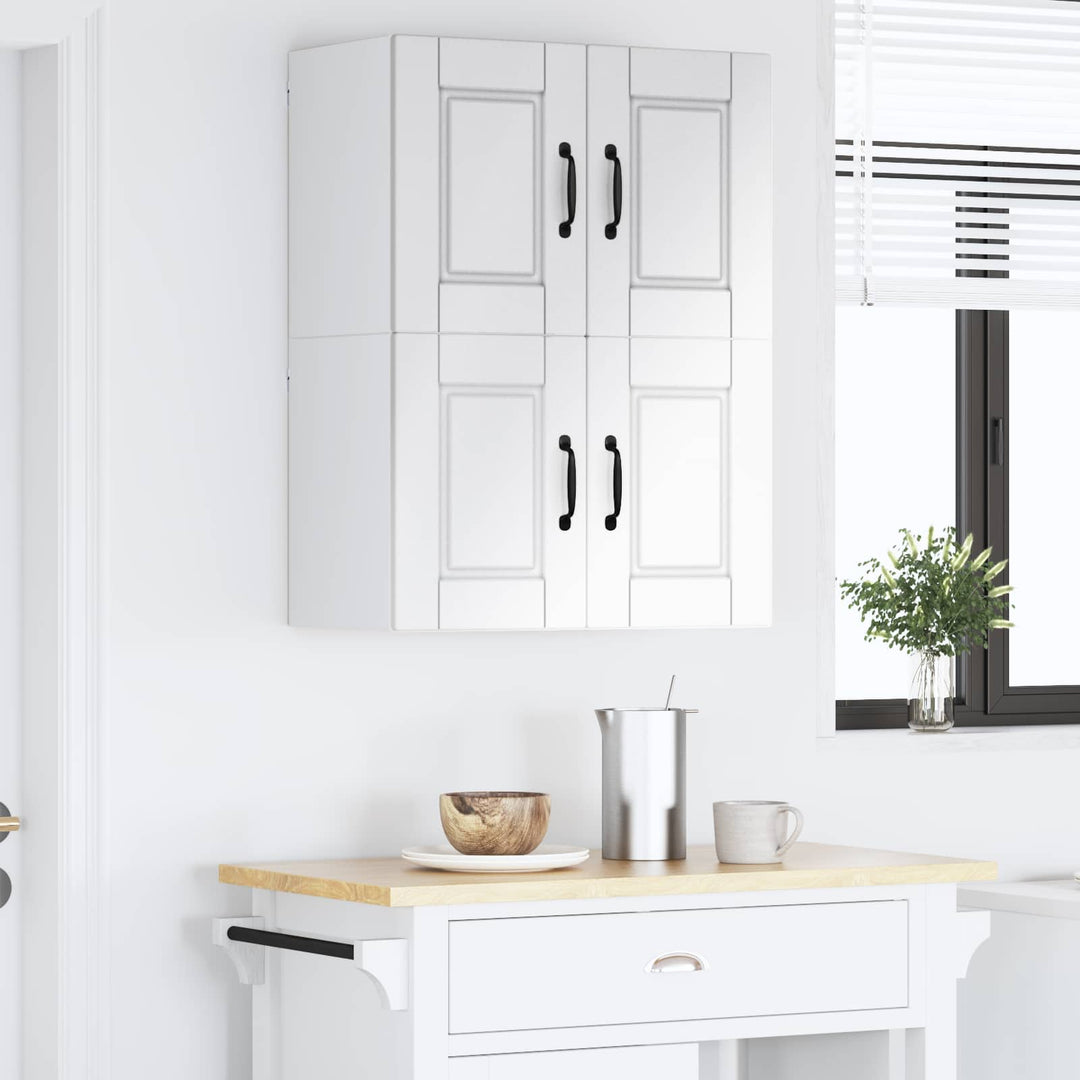 Vægskab PORTO 2 pcs Høj gloss hvid 60 x 31 x 40 cm