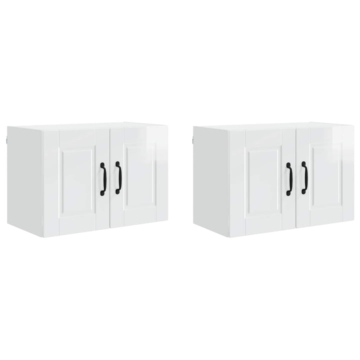 Vægskab PORTO 2 pcs Høj gloss hvid 60 x 31 x 40 cm