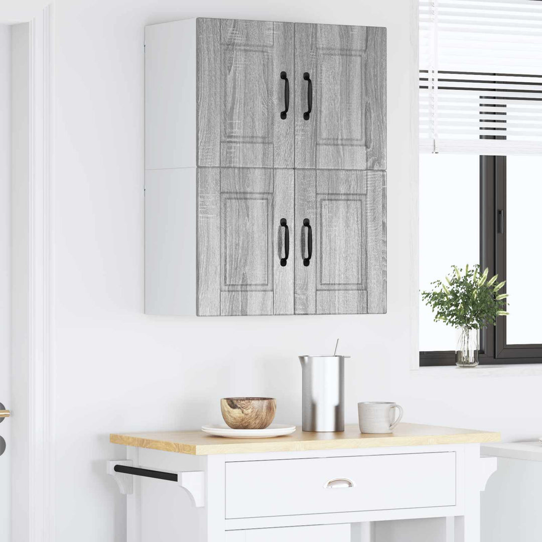 Vægskab PORTO 2 pcs Grå Sonoma 60 x 31 x 40 cm Konstrueret træ