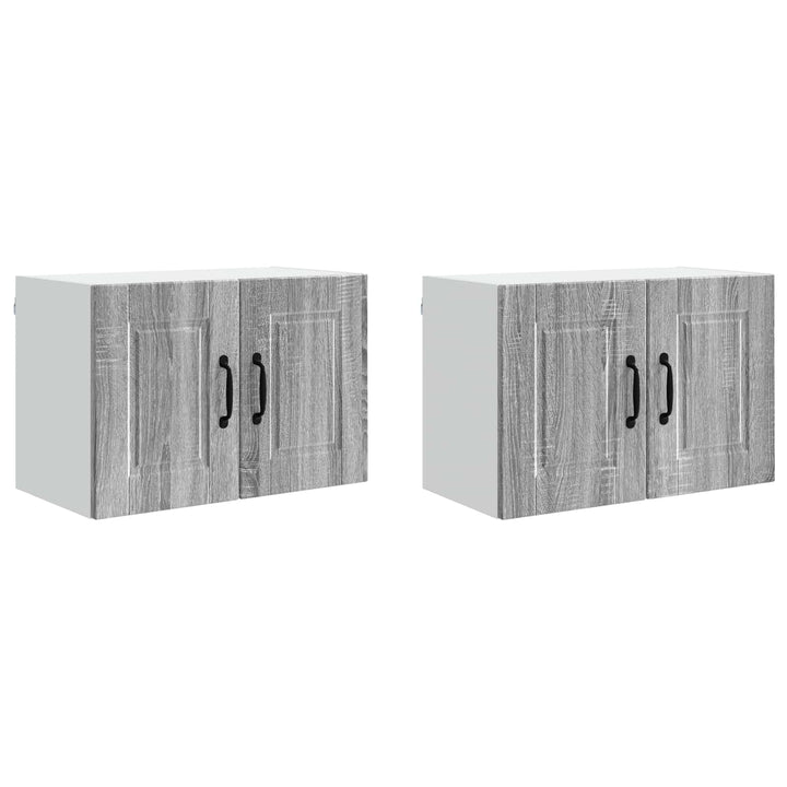 Vægskab PORTO 2 pcs Grå Sonoma 60 x 31 x 40 cm Konstrueret træ