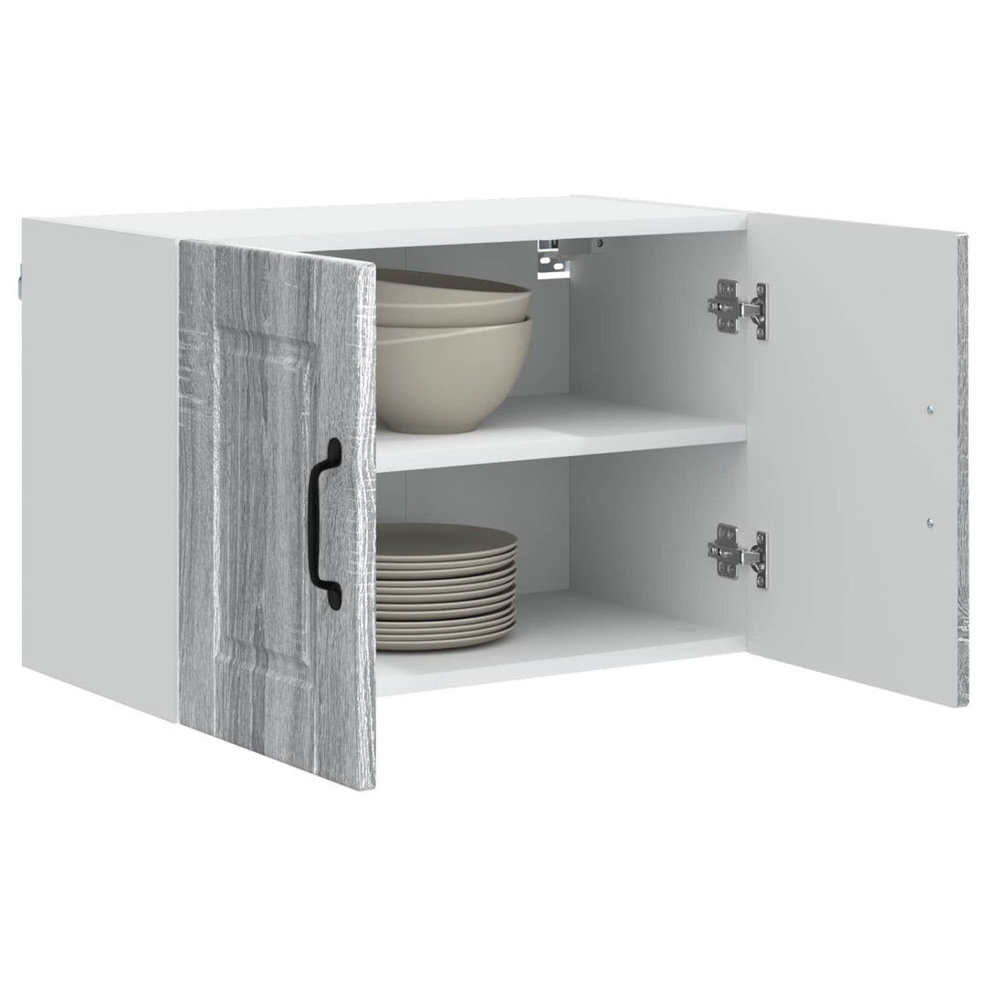 Vægskab PORTO 2 pcs Grå Sonoma 60 x 31 x 40 cm Konstrueret træ
