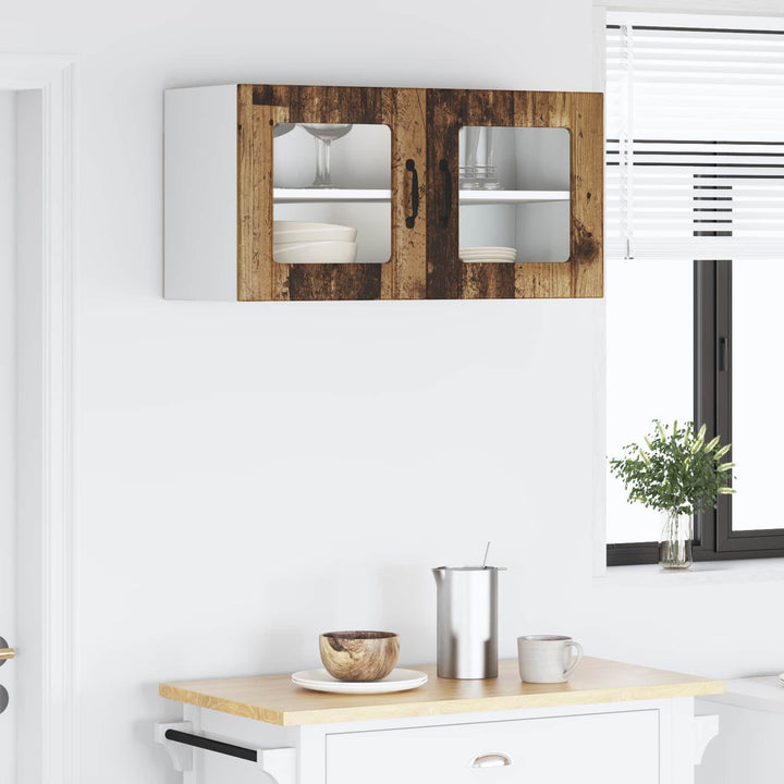 Væglågskab PORTO Gammelt træ 80 x 31 x 40 cm Konstrueret træ