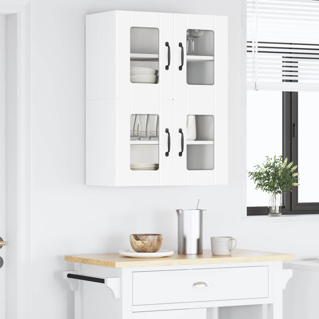 Væglågskab PORTO 2 pcs Hvid 60 x 31 x 40 cm Konstrueret træ