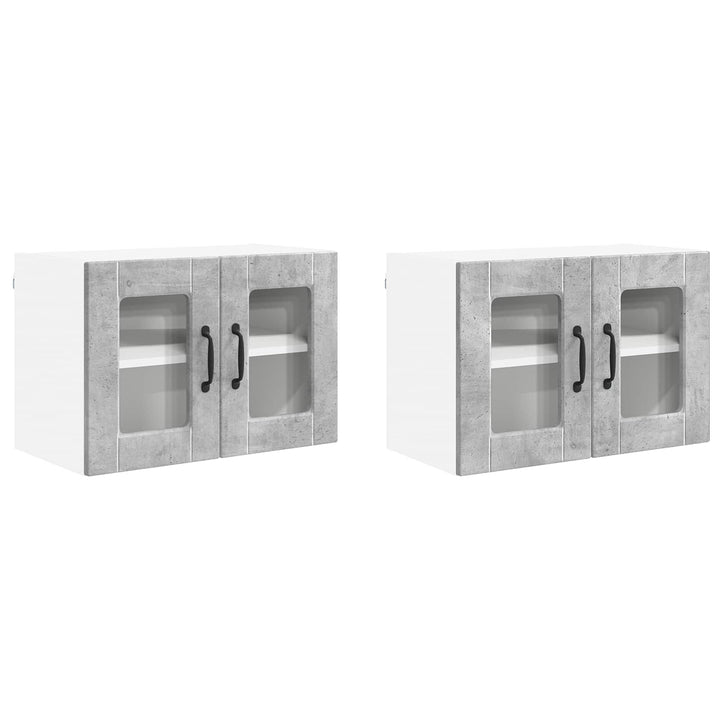Væglågskab PORTO 2 pcs Beton Grå 60 x 31 x 40 cm