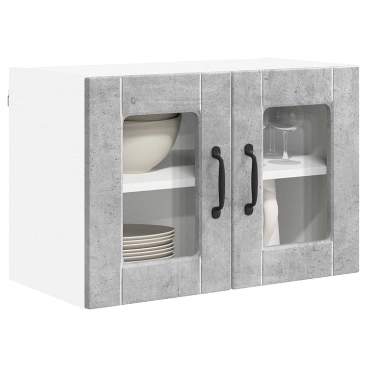 Væglågskab PORTO 2 pcs Beton Grå 60 x 31 x 40 cm