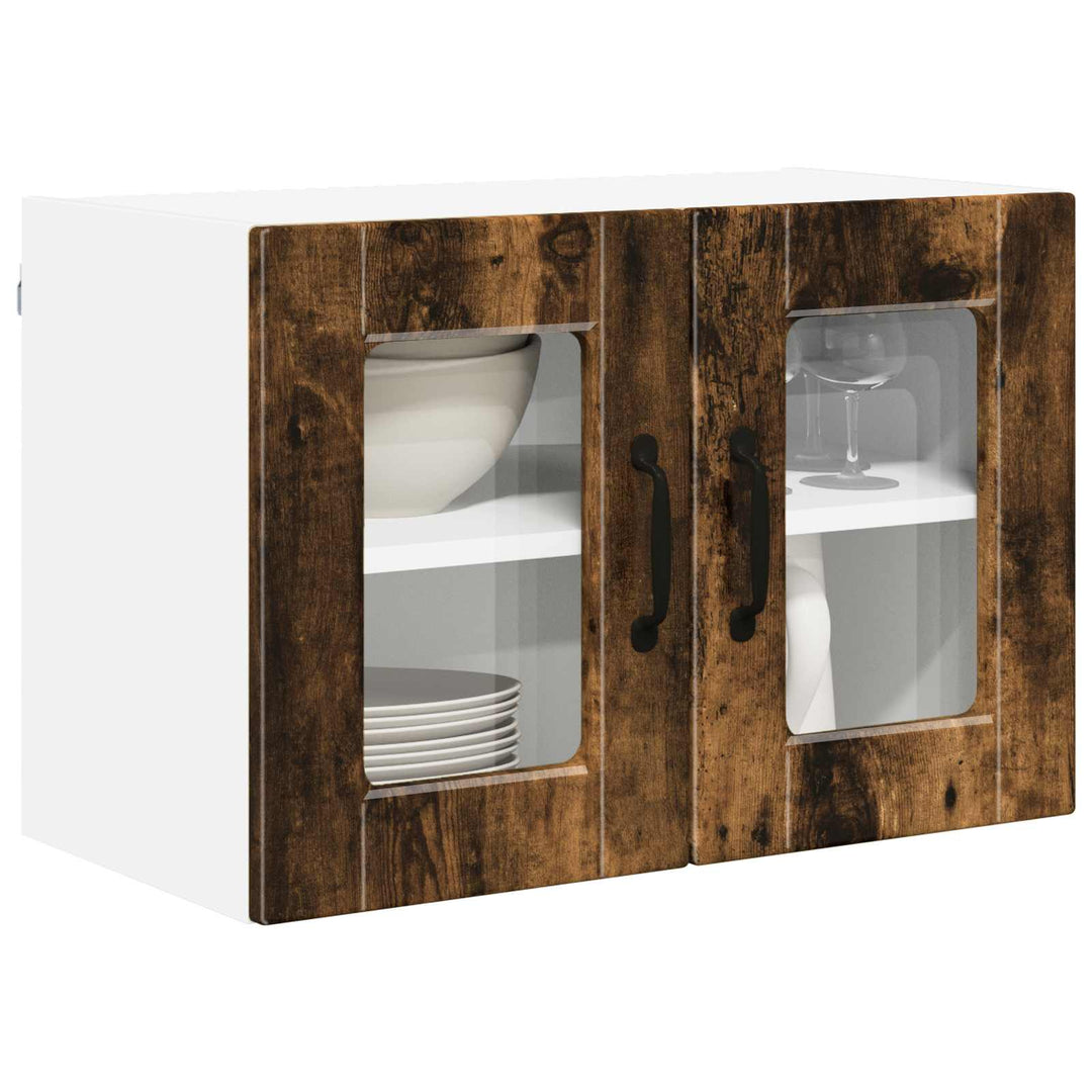 Væglågskab PORTO 2 pcs Røget eg 60 x 31 x 40 cm Konstrueret træ