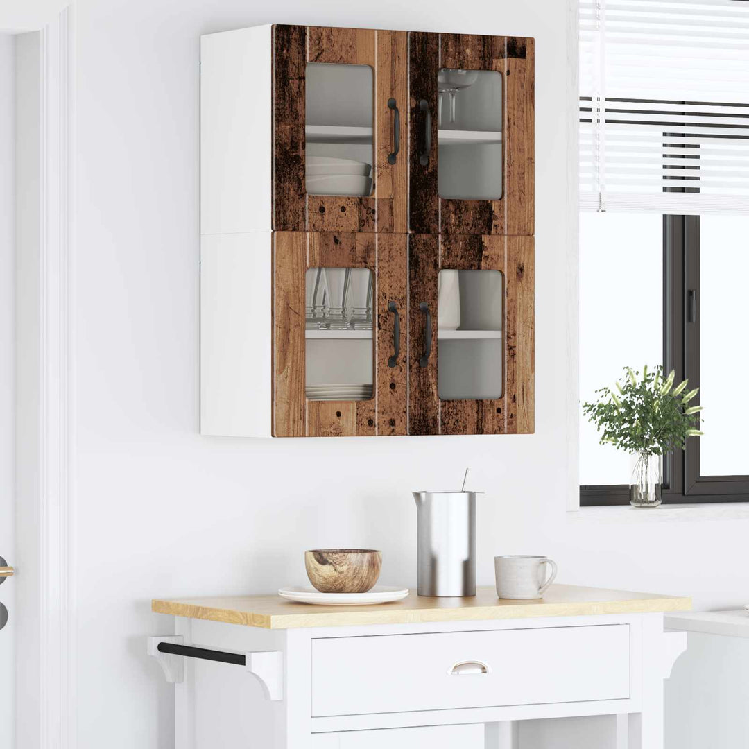 Væglågskab PORTO Gammelt træ 60 x 31 x 40 cm Konstrueret træ