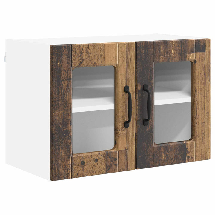 Væglågskab PORTO 2 pcs Gammelt træ 60 x 31 x 40 cm