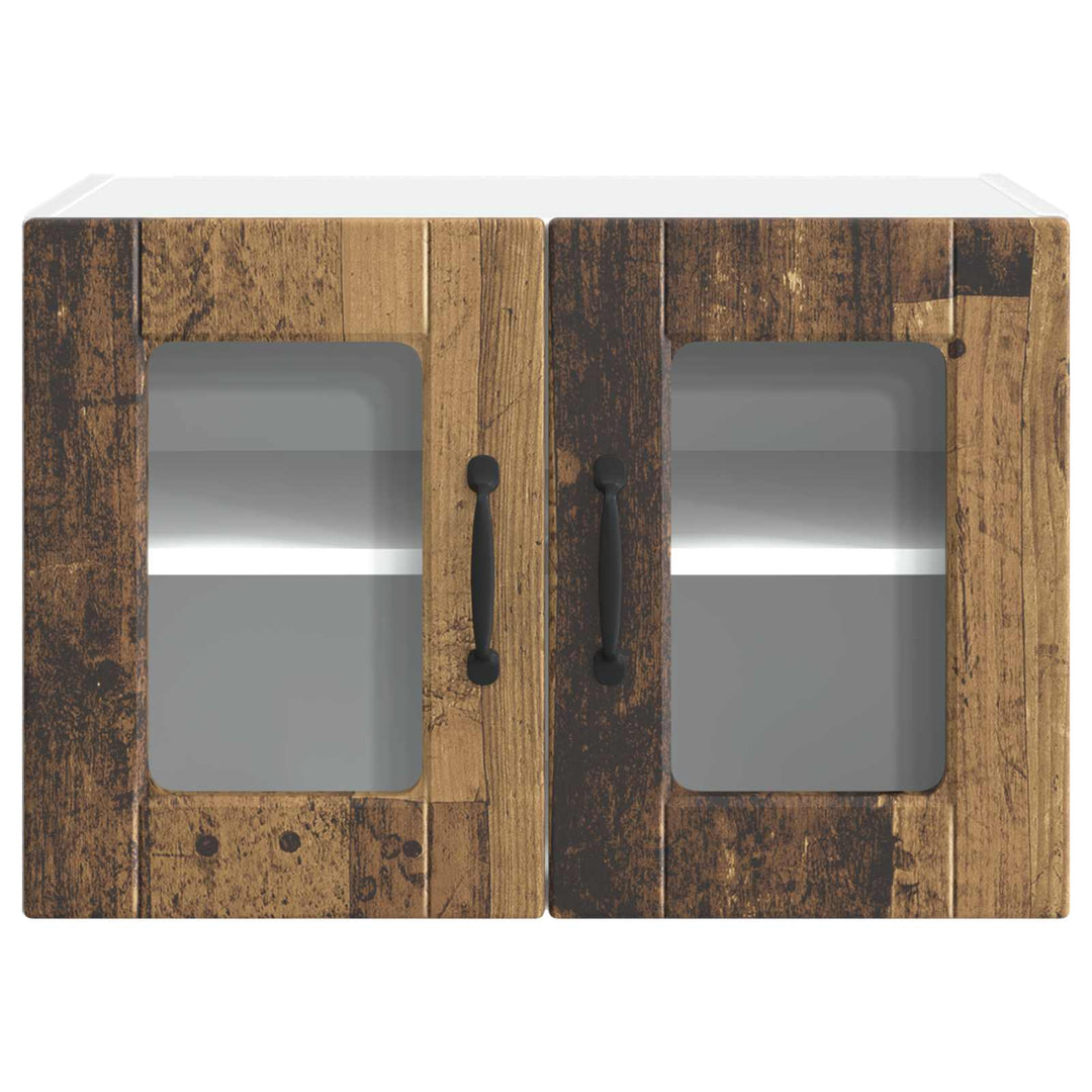Væglågskab PORTO 2 pcs Gammelt træ 60 x 31 x 40 cm