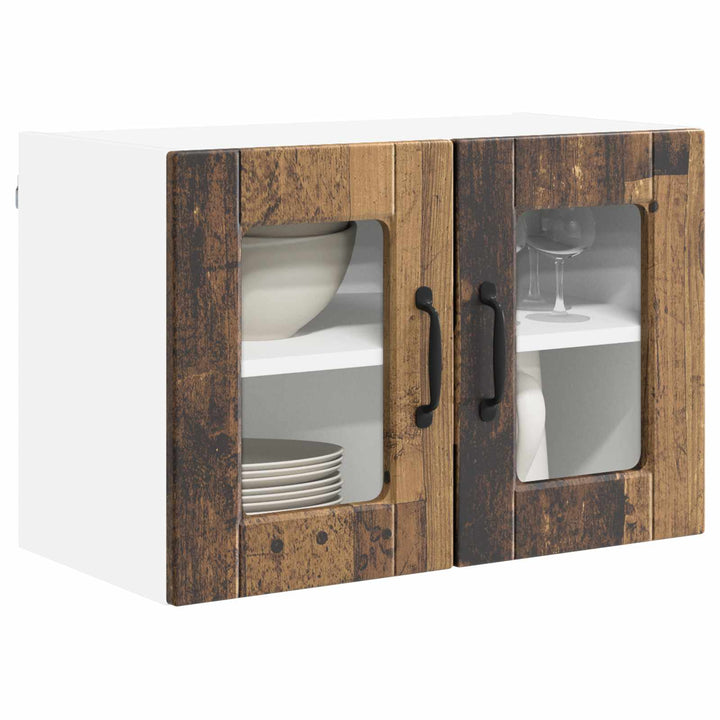 Væglågskab PORTO 2 pcs Gammelt træ 60 x 31 x 40 cm