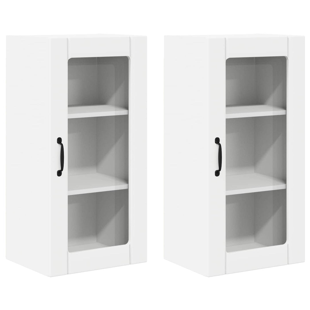 Væglågskab PORTO 2 pcs Hvid 40 x 31 x 80 cm Konstrueret træ