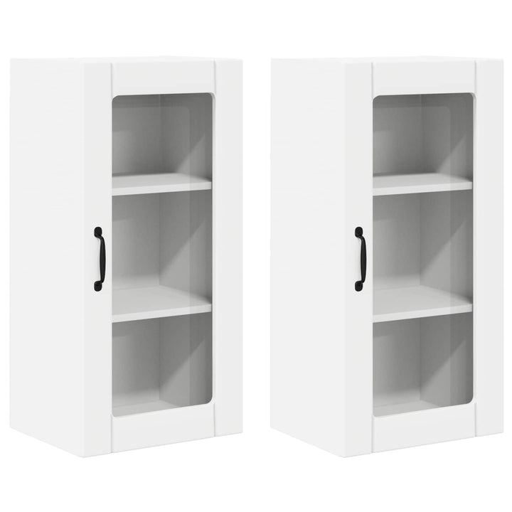 Væglågskab PORTO 2 pcs Hvid 40 x 31 x 80 cm Konstrueret træ