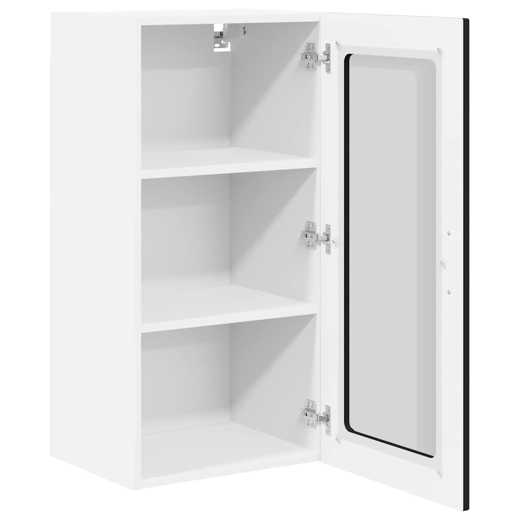 Væglampe Skab PORTO 2 pcs Sort 40 x 31 x 80 cm Konstrueret træ