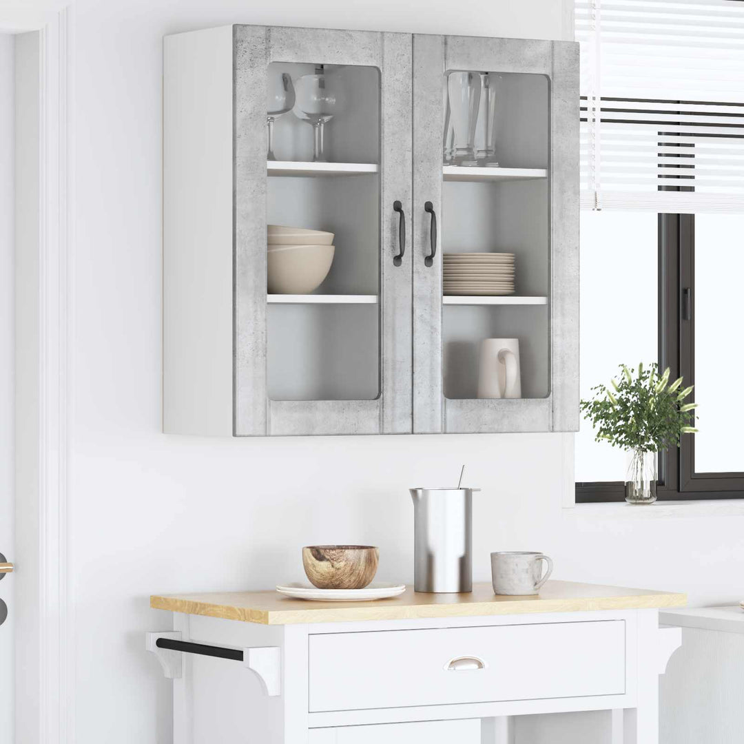 Væglågskab PORTO 2 pcs Beton Grå 40 x 31 x 80 cm
