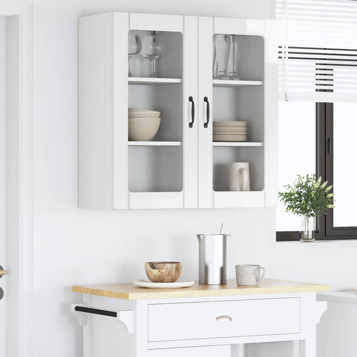 Væglågskab PORTO 2 pcs Høj gloss hvid 40 x 31 x 80 cm