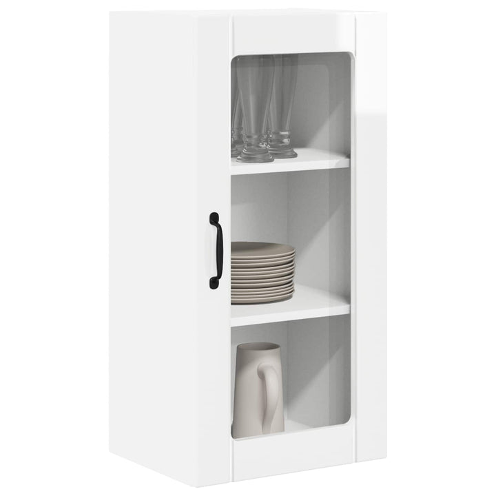 Væglågskab PORTO 2 pcs Høj gloss hvid 40 x 31 x 80 cm