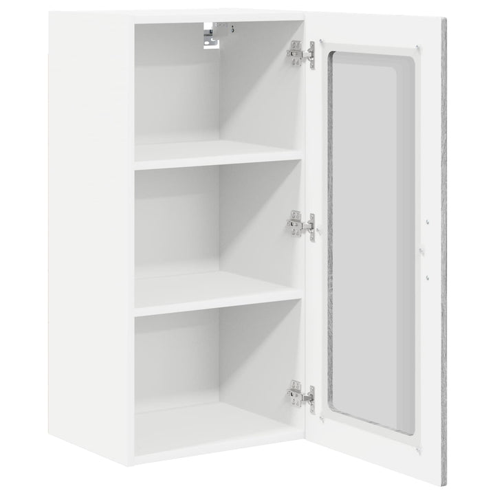 Væglågskab PORTO 2 pcs Grå Sonoma 40 x 31 x 80 cm